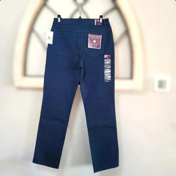 *NWT* Gloria Vanderbilt AMANDA , Original Slimming Jean Navy Size 8P - Picture 2 of 5
